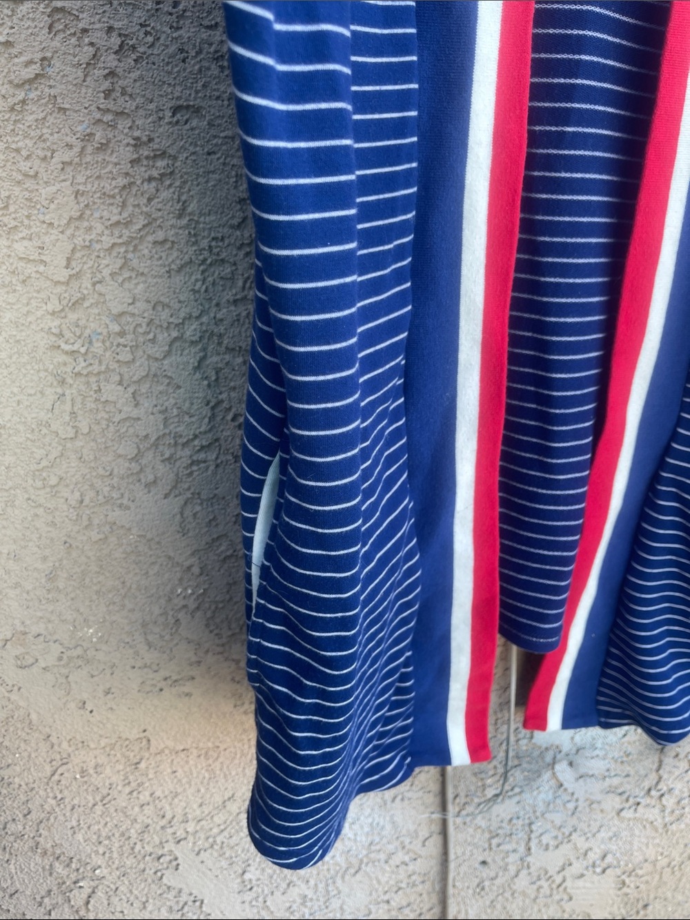 Disney Cruise Kine Navy Striped Open Cardigan Minnie Mouse Red & White Trim - Picture 3 of 8